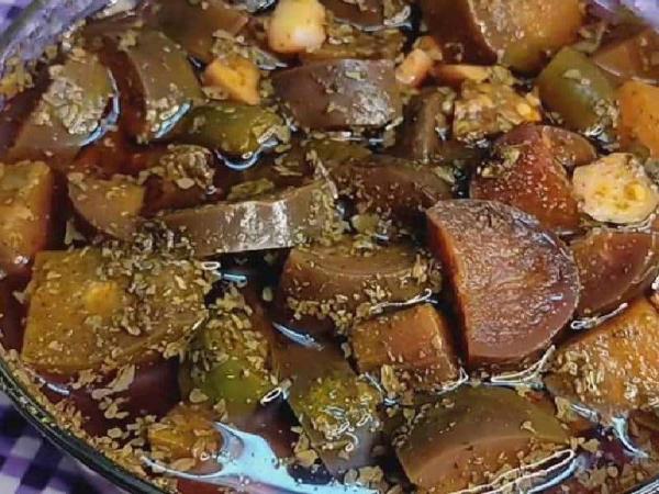 ساده ترین دستور تهیه ترشی بادمجان نگینی فوری و خوشمزه